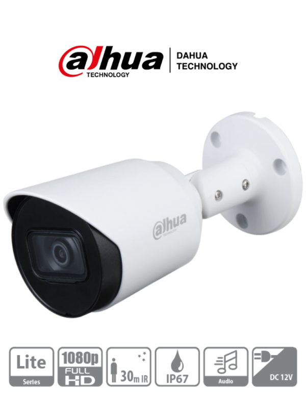 DAHUA HFW1200T-A - Camara Bullet HDCVI 1080p/ Microfono Integrado/ 103 Grados de Apertura/ Lente 2.8 mm/ IR 30 Mts/ IP67/ Metalica/ DWDR/ BLC /HLC/ - Image 2