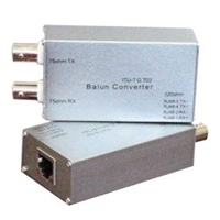 Balun E1 -Adaptador BNC hembra 75 ohms a jack RJ45 120 ohms
