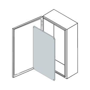 Gabinete de Acero IP66 Uso en Intemperie (500 x 700 x 250 mm) con Placa Trasera Interior Metálica y Compuerta Inferior Atornillable (Incluye Chapa y Llave T).