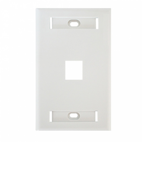 PLACA DE PARED (FACEPLATE) BELDEN AX102660 1 PUERTO COMPATIBLE CON JACKS ESTILO KEYCONNECT UNIVERSAL CAT6A CAT6 CAT5E  CONECTORES DE FIBRA ÓPTICA Y COAXIALES COLOR BLANCO USO INTERIOR MATERIAL PLÁSTICO UL94V INCLUYE TORNILLO 6-32 ETIQUETA DE CARTON VENTANA TRANSPARENTE 10pz - Image 2