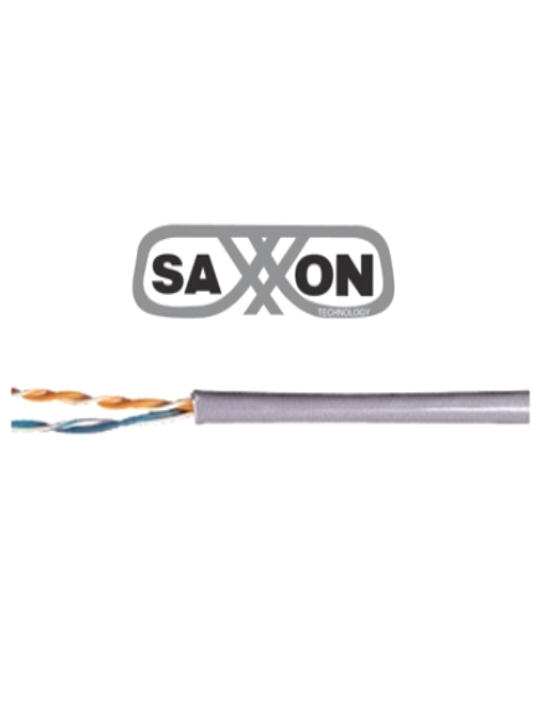 SAXXON OCAT3CCA - Bobina de Cable UTP Cat3/ 305 Metros/ CCA/ Color Gris/ Uso Interior/ 2 Pares/ Para Usos Multiples/