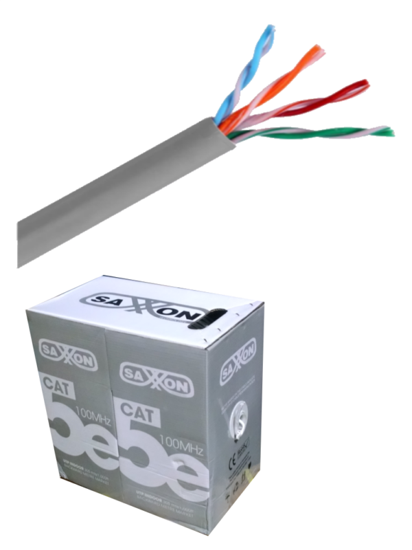 SAXXON OUTP5ECCA305G - Bobina de Cable UTP Cat5e/ 305 Metros/ CCA/ Color Gris/ Uso Interior/ Cert ISO9001/ UL 444/ RoSH/ ANSI/ TIA/ EI-568B - Image 2