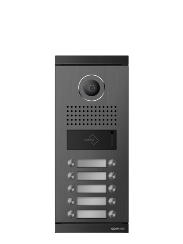 COMMAX DRC10MLRF1 - Frente de calle para 10 apartamentos /conexión directa a 4 hilos al monitor / salidas NO y NC para apertura de puerta con tarjeta mifare o desde monitor