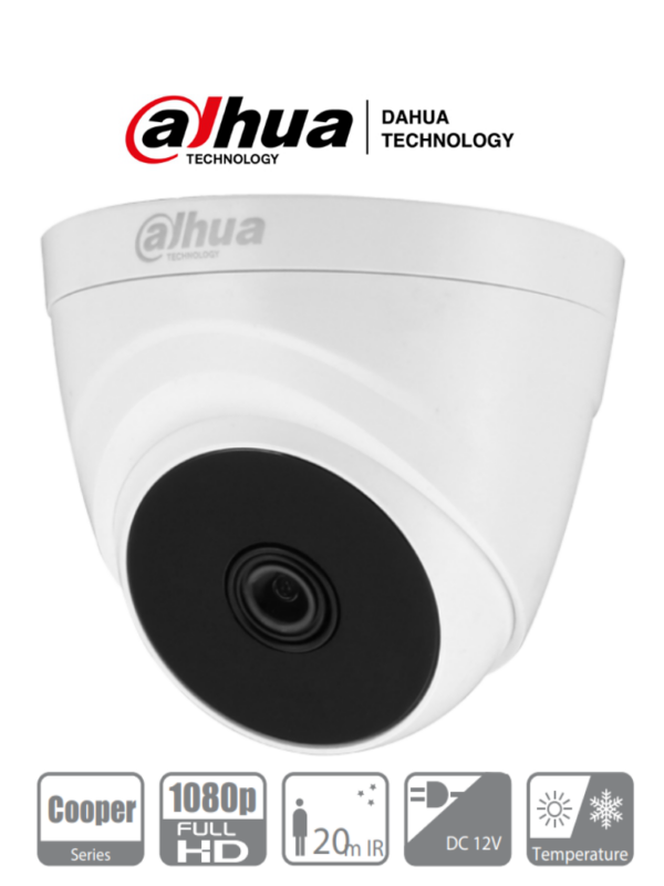 DAHUA  T1A21-28 - Cámara Domo 1080p/ Lente 2.8 mm / 103 Grados de Apertura/ Smart ir 20 Mts/ Uso Interior/ CVI/TVI/AHD/CBVS/ - Image 2