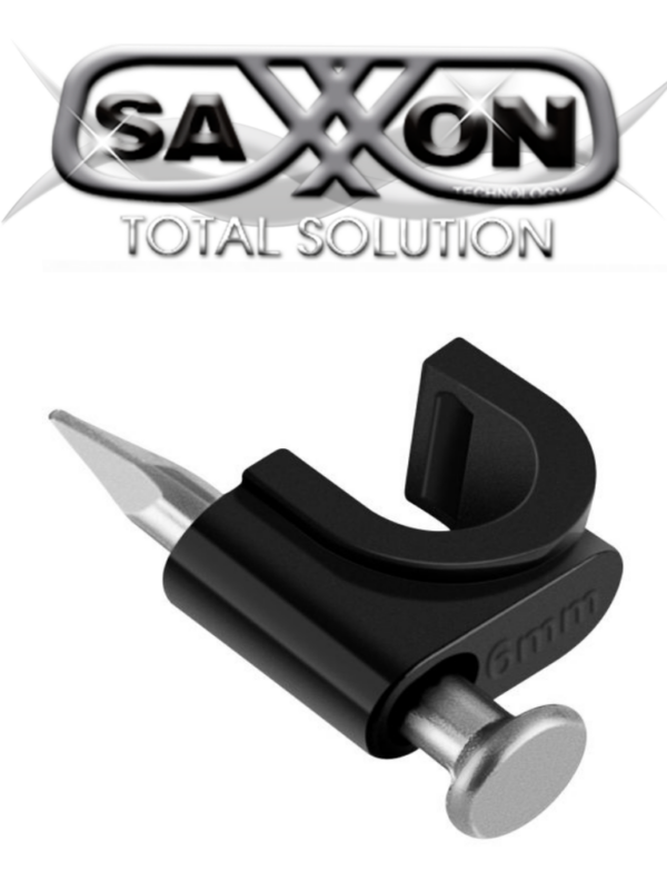 SAXXON GRA955N- Bolsa de 50 grapas de pared/ Color negro/ Diametro: 6mm / Con clavo de 3/4 para concreto de alta resistencia - Image 2