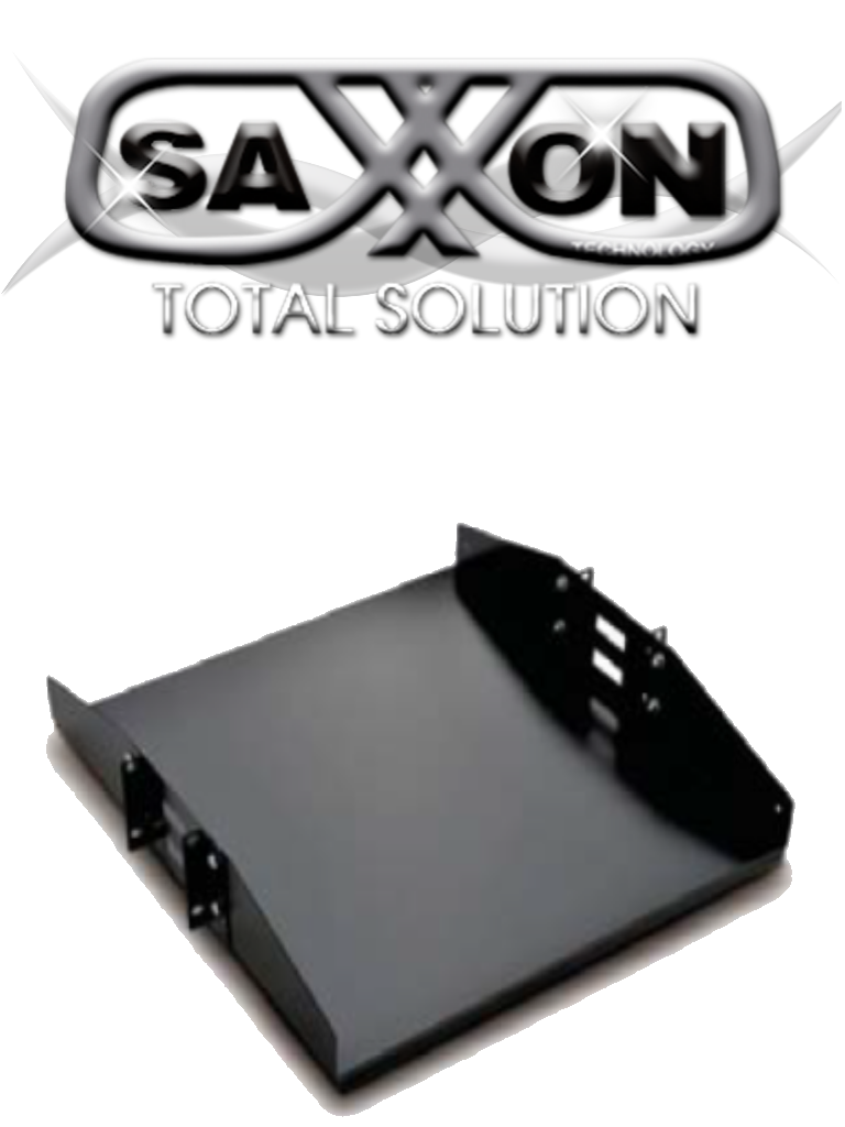 SAXXON 70140202- Charola doble cara para rack/ 19 pulgadas (48.26 cm)/ 2 UR/ Soporta hasta 50 KG