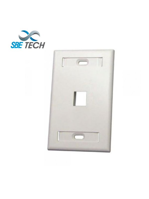 SBETECH SBE-2517-1P-WT - Placa de pared de 1 puerto color blanco