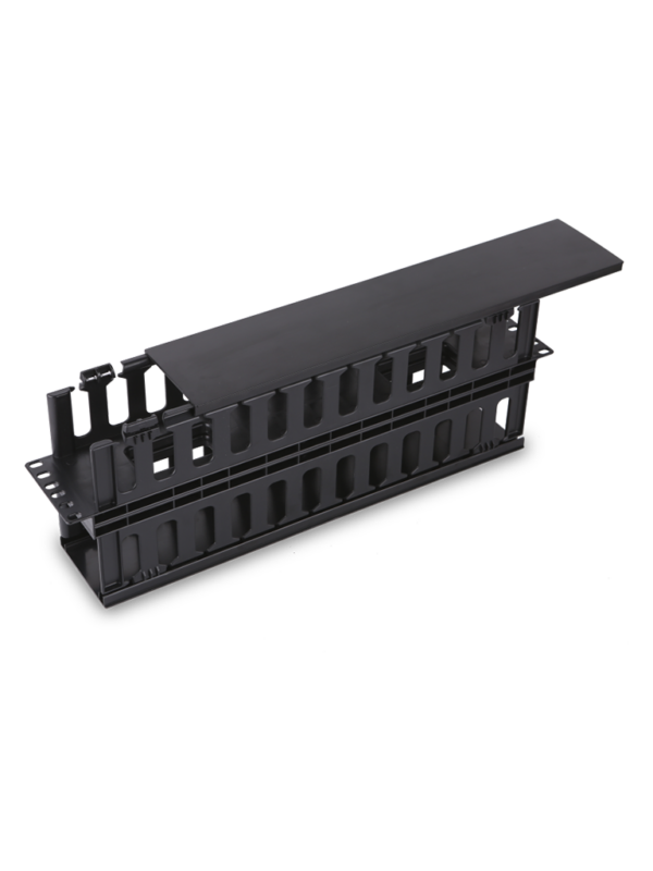 SAXXON J60610 - Organizador de cable horizontal para rack / Doble lado / Plastico / 2U