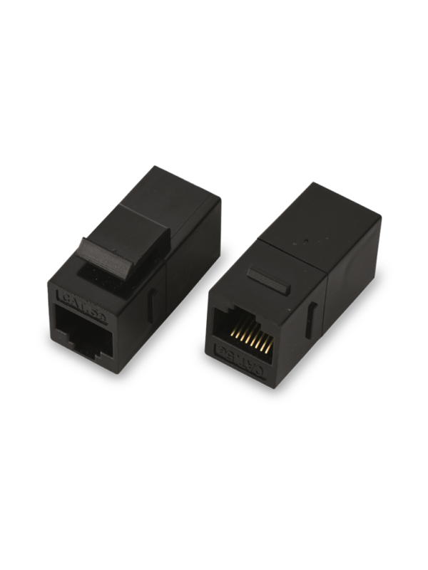 SAXXON M225 - Cople RJ45 / RJ45 Hembra a RJ45 hembra / CAT 5E / Color negro