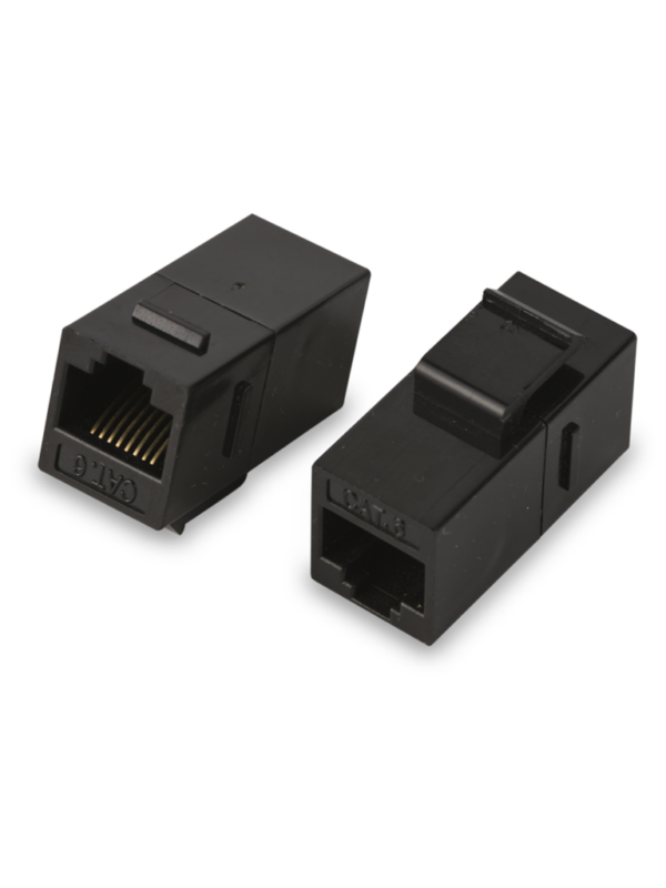 SAXXON M226 - Cople RJ45 / RJ45 Hembra a RJ45 hembra / CAT 6 / Color negro