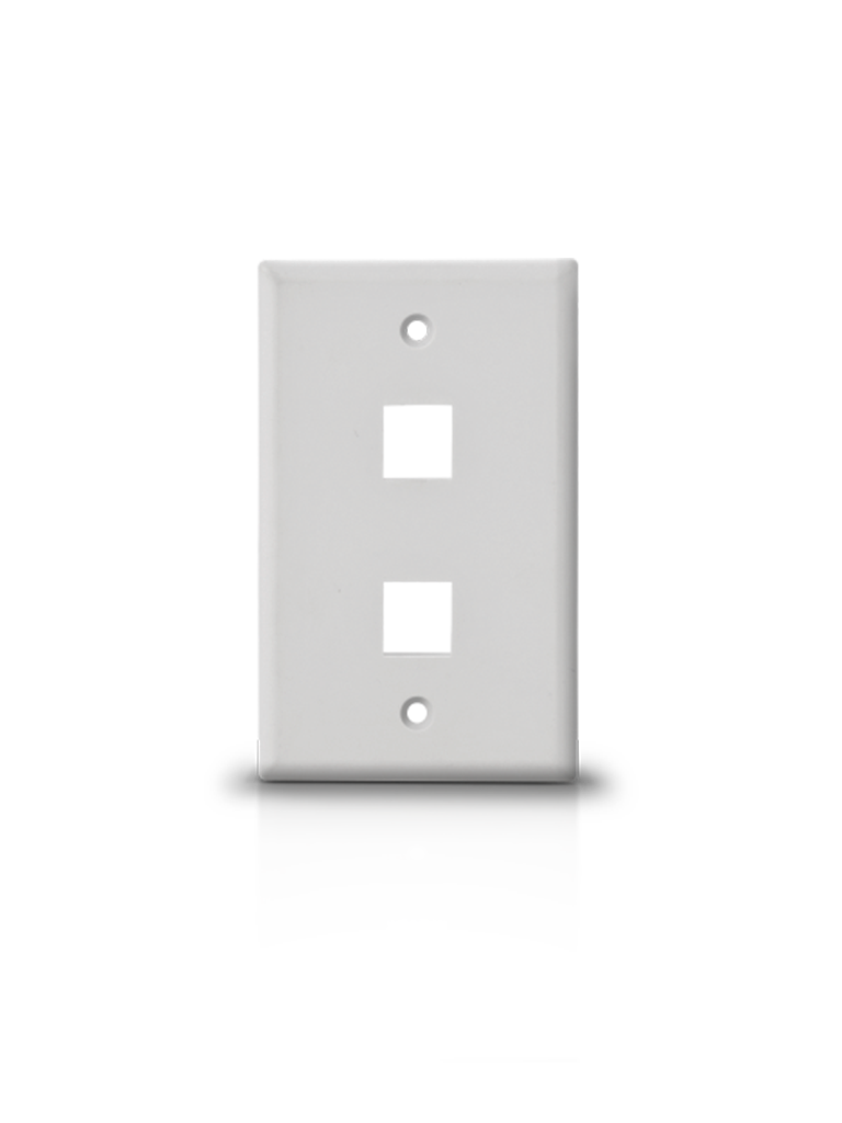 SAXXON A1752A - Placa de pared / Vertical / 2 Puertos tipo keystone / Color blanco
