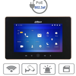 DAHUA VTH5221DS2 - Monitor IP Touch de 7 pulgadas / Conexion WiFi y Ethernet / PoE 802.3af/ Soporta MicroSD Hasta 32GB / Hasta 32 Camaras IP/ Hasta 20 Frentes de Calle/  #VDPDahua/