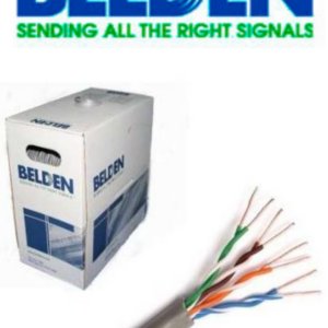 BELDEN 24120081000 - Cable UTP 100% cobre / Categoria 6+ / IBDN / GIGAFLEX 2412 CMR / Color gris / Bobina de 305  Mts