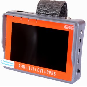 SAXXON TES07MC- Probador de Video de Pulsera con Pantalla de 4 Pulgadas/ Soporta Resolución de Hasta 4 Megapíxeles/ Soporta: HDCVI/TVI/AHD/ Salida de Energía de 12vdc para Alimentar Cámaras/ Soporta Control por Coaxial/  Lampara Led/