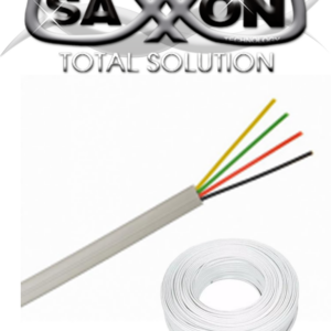 SAXXON OWA4305JF- Cable de alarma de 4 conductores/ CCA/ Calibre 22 AWG/ 305 metros/ Retardante a la flama/ Recomendable para control de acceso/ Videoportero/ Audio