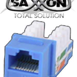 SAXXON M265C5B - Modulo jack keystone RJ45 / 8 Hilos / CAT 5E / Compatible con calibres  AWG 22-26 / Color azul