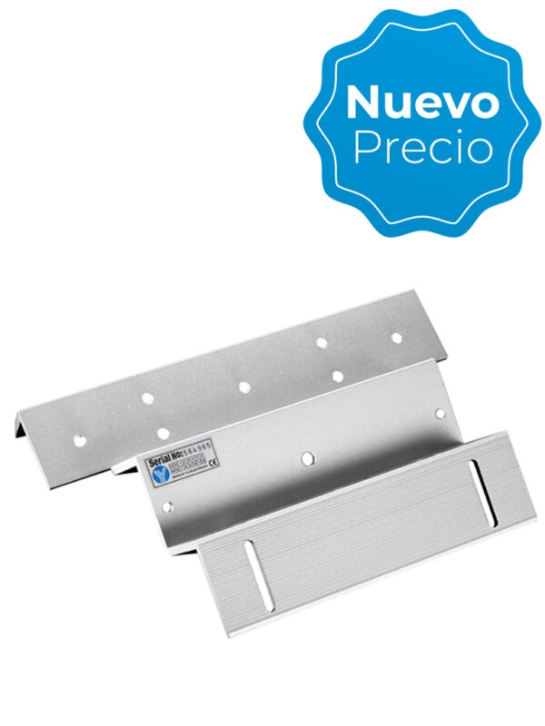 YLI MBK280NZL - Soporte de fijación ZL de aluminio para puerta con apertura interior / Compatible con cerradura magnética YM280N y YM280NLED - Image 2