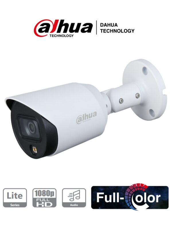 DAHUA HAC-HFW1239T-A-LED - Camara Bullet Full Color de 2 Megapixeles/ 1080p/ Microfono Integrado/ Lente de 3.6mm/ Metalica/ WDR Real de 130 dB/ Leds para 20 mts/  IP67/ Starlight/ - Image 2