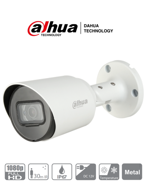 DAHUA HFW1200T-36- Camara Bullet HDCVI 1080p/ 90 Grados de Apertura/ Lente Fijo de 3.6mm/ IR 30 Mts/ IP67/ Metalica/ TVI AHD y - Image 2