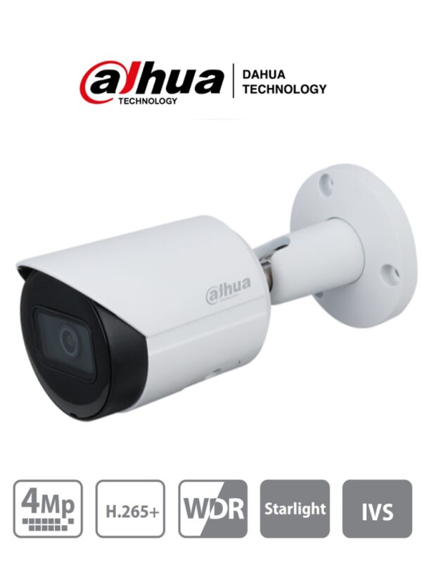 DAHUA IPC-HFW2431S-S-S2 - Cámara IP Bullet de 4 Megapixeles/ Lente de 2.8mm/ 102 Grados de Apertura/ IR para 30 Mts/ H.265/ WDR Real/ IVS/ IP67/ PoE/ Ranura para MicroSD - Image 2