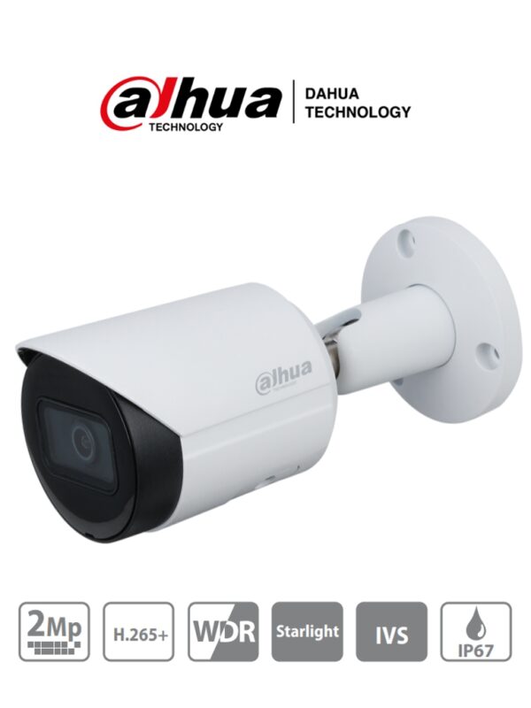 DAHUA IPC-HFW2231S-S-S2 - Camara IP Bullet de 2 Megapixeles/ Lente de 2.8mm/ Angulo de 106 Grados/ 30 Mts de IR/ WDR/ Ranura para MicroSD/ IP67 - Image 2