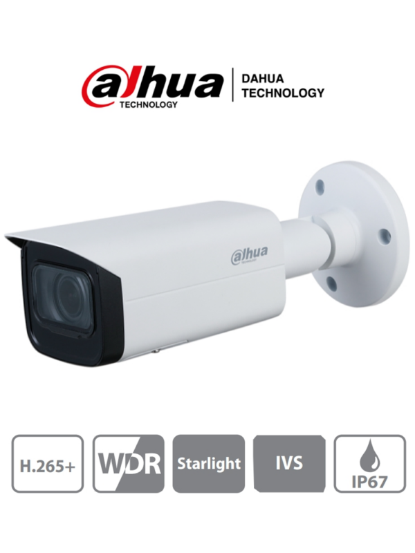 DAHUA IPC-HFW2431TN-ZS-S2 - Camara IP Bullet 4 Megapixeles/ IR 60Mts/ WDR Real 120dB/ Lente Motorizado de 2.7 a 13.5mm/ IP67/ PoE/ Starlight/ IVS/ Ranura para Micro SD - Image 2