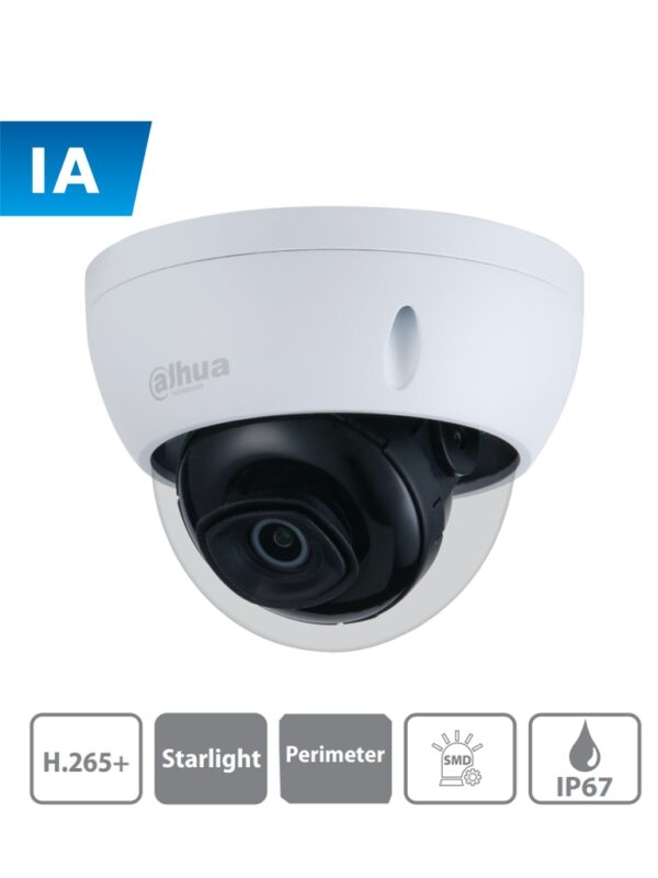 DAHUA IPC-HDBW3441E-AS - Camara IP Domo con Inteligencia Artificial/ 4 Megapixeles/ Lente de 2.8mm/ 1 Ch de Audio/ WDR/ Ir 50 Mts/ SMD/ IP67/ IK10/ #ProtecciónPerimetral - Image 2