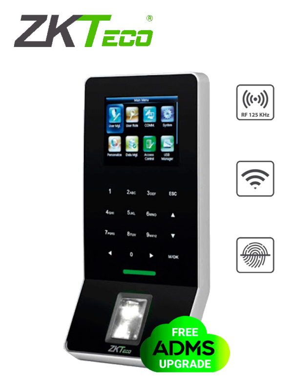 ZKTECO F22ID - Control de Acceso y Asistencia / 3000 Huellas / 5000 Tarjetas  ID / Teclado Táctil / Sensor de Huella SILK ID / Conexión TCPIP / WiFi / ADMS Gratis / Compatible con Biotime PRO - Image 2