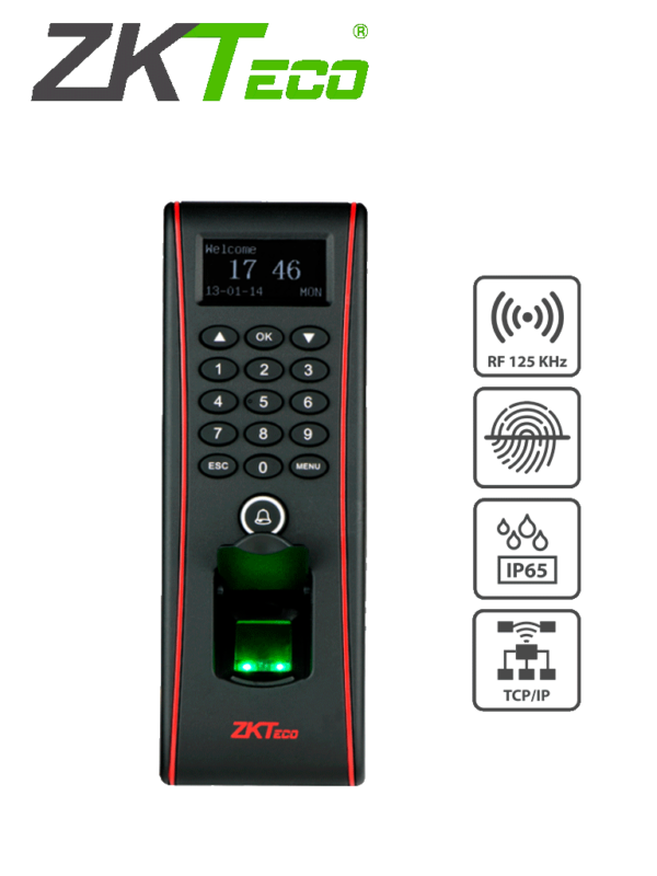 ZKTECO TF1700 - Control de Acceso Exterior de Huella, Tarjeta y Contraseña / Soporta 3000 Huellas / 10000 Tarjetas  RFID 125 khz / Almacena 30000 Registros / Conexión TCPIP / USB / Compatible con Software ZK Access 3.5 - Image 3