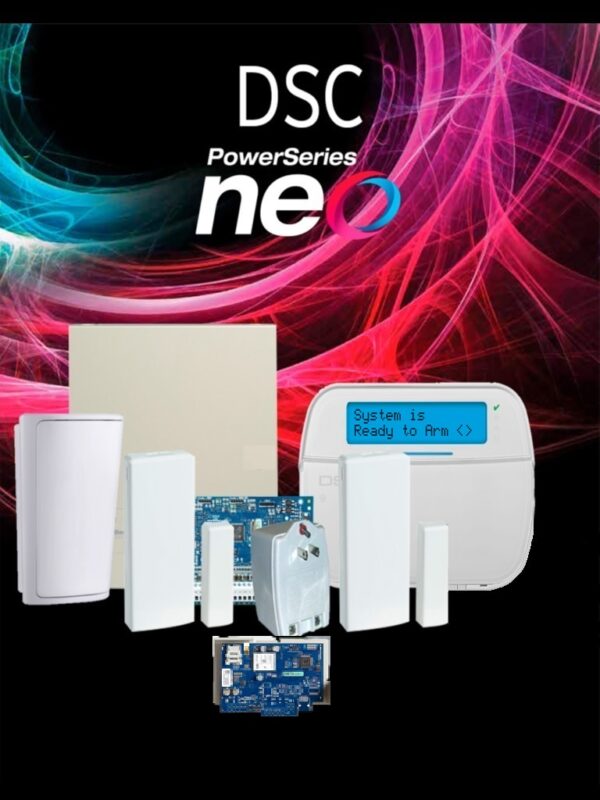 DSC NEO-RF-LCD-IP-SB Paquete NEO 32 Zonas Inalámbricas/Panel HS2032/Comunicador TL280E/Teclado ALFANUMÉRICO con TRANSCEPTOR HS2LCDRF9N/2 Contactos PG9303/Sensor Inalámbrico PG9914/Fuente PTC1640U/Gabinete /Sin Batería/#PLANDEBENEFICIOS