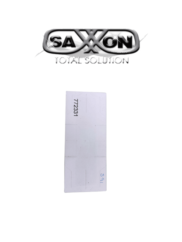 SAXXON THF02 - TAG De papel ADHERIBLE / Altas temperaturas / Compatible con Lectoras SAXR2656 & SAXR2657 / Folio Impreso - Image 4