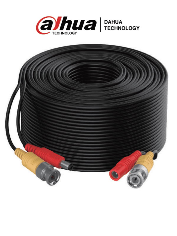 DAHUA DH-PFM942I-50-5 - Cable de 50 Metros Armado para Video y Energía/ con Conectores BNC y de Energía/  Para Camaras Hasta 4k/ Soporta: AHD/CVI/TVI/CVBS/ Uso Exterior e Interior/ Cobre de Alta Pureza/