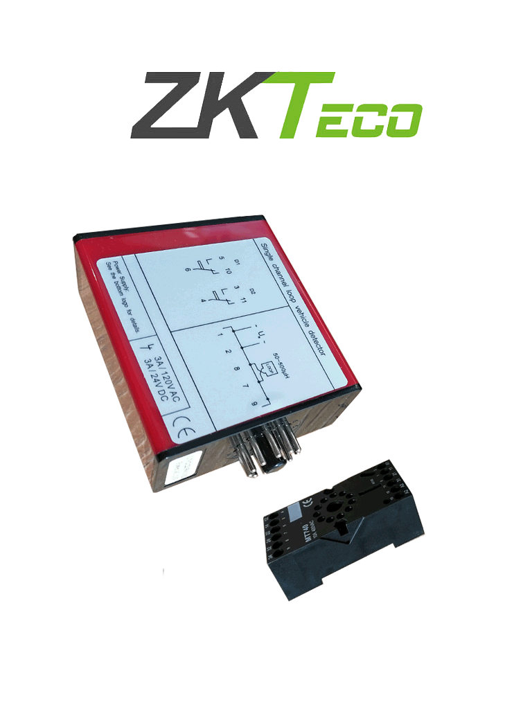 ZKTECO ZF500 - Sensor de Masa para Control de Acceso Vehicular  / 110 VAC / 3A  / Un Canal / Nivel de Sensibilidad Ajustable  / Para Tráfico Pesado / Compatible con Barreras Wejoin / ZKTeco y Otras Marcas