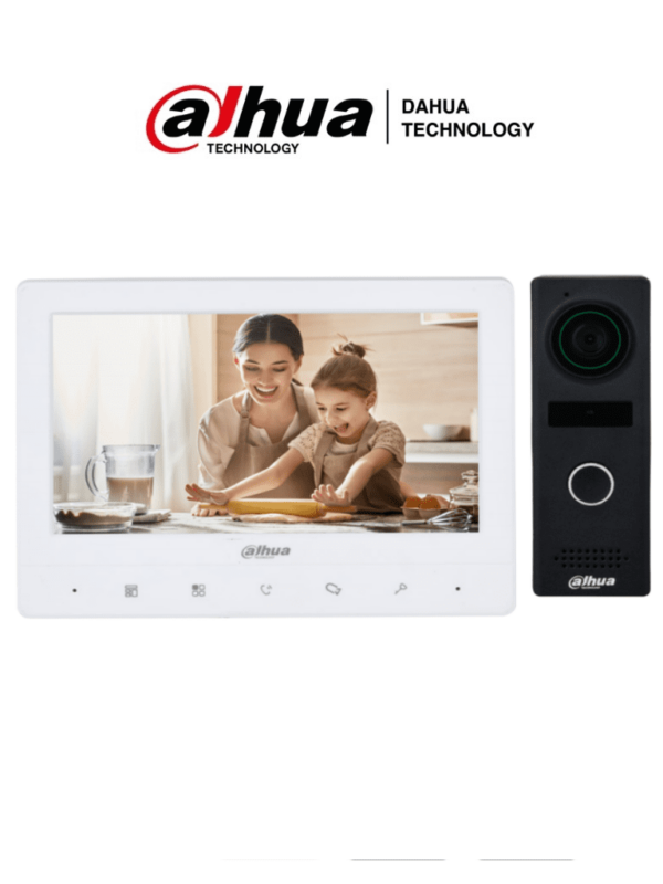 DAHUA KTA02M - Kit de Videoportero Analogico con Frente de Calle Metalico/ Monitor de 7 Pulgadas TFT/ 1024x600/ Frente de Calle con Camara de 1.3 MP/ DWDR/ IR Automatico/ 1 Entrada y Salida de Audio/ Soporta Boton de Salida/