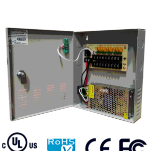 SAXXON PSU1210D9 - Fuente de Poder de 12 vcd/ 10 Amperes/ Para 9 Camaras/ 1.1 Amper por Canal/ Protección contra Sobrecargas/ Certificación UL/