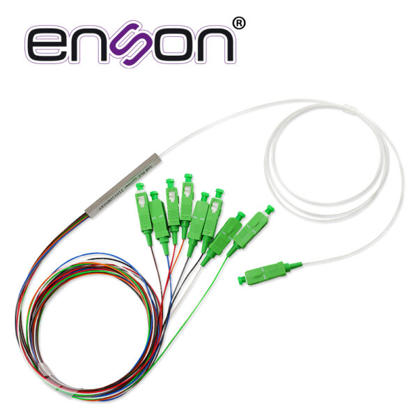 SPLITTER PLC (DIVISOR OPTICO) ENSON ENS-PLC1X8 CON CONECTORES SC APC 1X8 FIBRA OPTICA MONOMODO - Image 2