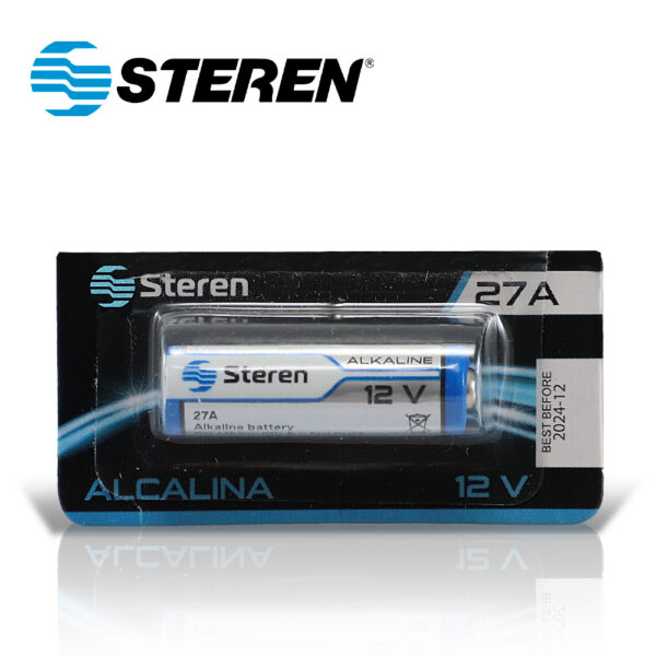 BATERIA ALCALINA STEREN BAT-27A TIPO CILINDRO 12 VOLTS 20MAH - COMPATIBLE CON MAGNETO SONOFF Y OTROS DISPOSITIVOS SIMILARES - Image 2