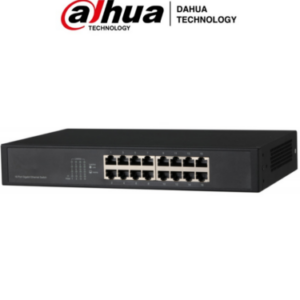 DAHUA PFS3016-16GT - Switch Gigabit de 16 Puertos No Administrable/ Capa 2/ 10/100/1000 Base-T/ Carcasa Metalica/ Switching 32G/ Tasa de Reenvio de Paquetes 23.8 Mbps/ Memoria Bufer de Paquetes 2Mb/ Con Proteccion de Descargas/