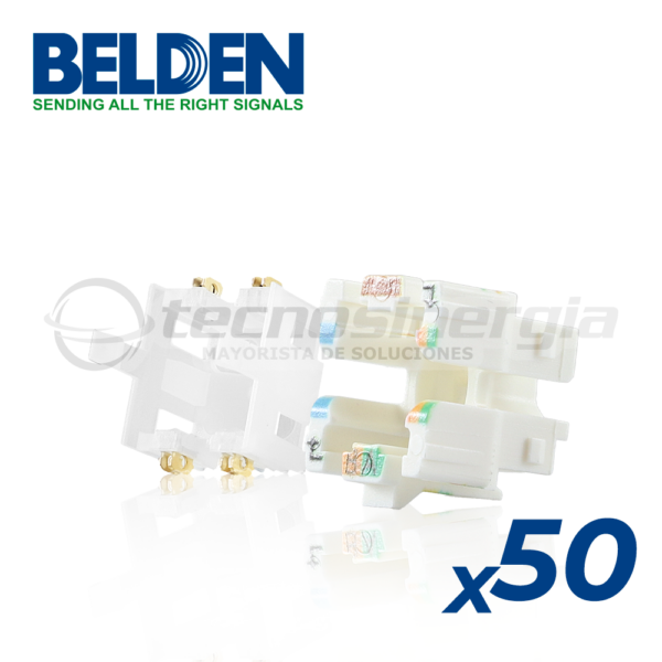 PAQUETE DE NÚCLEOS DE REPUESTO REVCONNECT BELDEN RVUCOEW-B50 IDEAL PARA JACK Y PLUG REVCONNECT 50 PIEZAS COLOR BLANCO TIPO KEYCONNET FIJACIÓN POR COMPRESIÓN HERRAMIENTA COMPATIBLE RVUTT01 USO INTERIOR CALIBRE DEL CONDUCTOR 23-24 AWG - Image 3