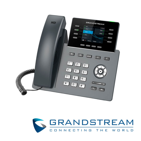 TELEFONO IP HD GRADO CARRIER GRANDSTREAM GRP2624 4 CUENTAS SIP 8 LINEAS PANTALLA LCD 2.8PULGADAS (320X240PX) 2XGIGAETH PLACA FRONTAL INTERCAMBIABLE COMPATIBLE CON GDMS POE 802.3AF WIFI DUALBAND AC BLUETOOTH INCLUYE ADAPTADOR 12V 1A - Image 2