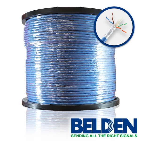 CABLE UTP CAT6A BELDEN 10GXW12 0061000 FORRO PVC AZUL CMR RISER 4 PARES 500MHz CALIBRE 23 AWG 100% COBRE USO INTERIOR DIAMETRO 0.260 ESPECIAL PARA INSTALACIONES ETHERNET HASTA 10GBASE-TWI-FI 6 WI-FI 5POE++CENTROS DE DATOSHDBASET 4K UHD CERTIFICABLE BOBINA 1000 PIES 305 METROS - Image 2