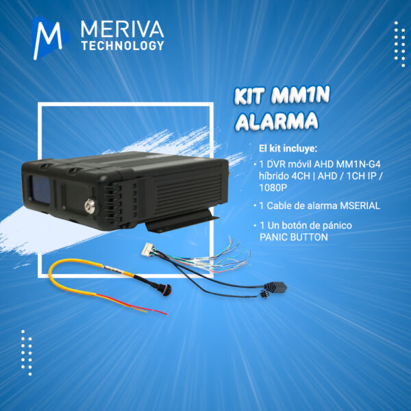 KIT MOVIL MERIVA TECHNOLOGY 1x MM1N-G4 / 1x PANIC BUTTON / 1x MSERIAL / COMPATIBLE CON CEIBA2