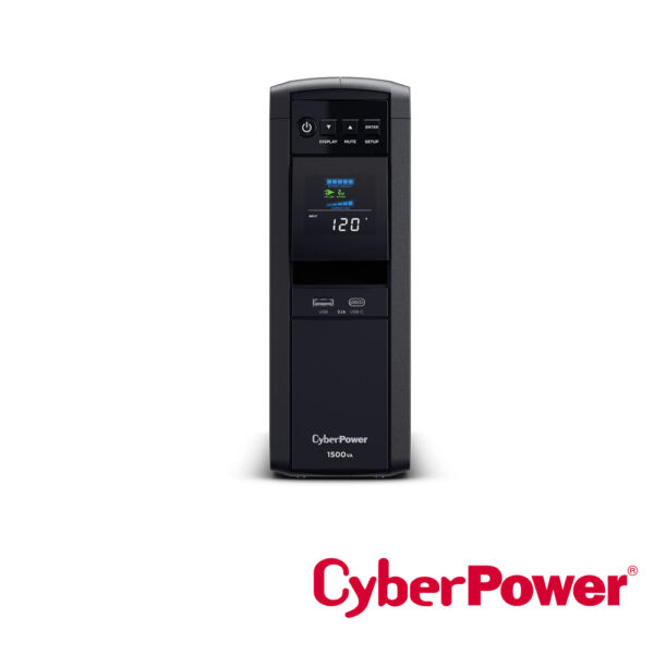 NO BREAK UPS TIPO TORRE CP1500PFCLCD CYBERPOWER 1500VA/1000W/PANEL LCD/FUENTE PFC ACTIVO/ 6 CONTACTOS CON RESPALDO-SUPRESION DE PICOS / 6 CONTACTOS CON SUPRESION DE PICOS/LINEA INTERACTIVA/ENERGY STAR/ PUERTO USB ADMINISTRACION LOCAL/RJ45/RJ11/SERIAL/SNMP ADMINISTRACION REMOTA (OPCIONAL) - Image 2