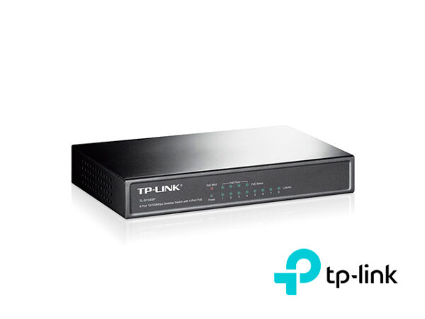 SWITCH NO ADMINISTRABLE TP-LINK TL-SF1008P CUENTA CON 8 PUERTOS RJ45 10/100 Mbps 4 PUERTOS POE 802.3 af SOPORTA POE MÁXIMO 57 W PARA 4 PUERTOS CARCASA METÁLICA IDEAL PARA ESCRITORIO USO INTERIOR - Image 3