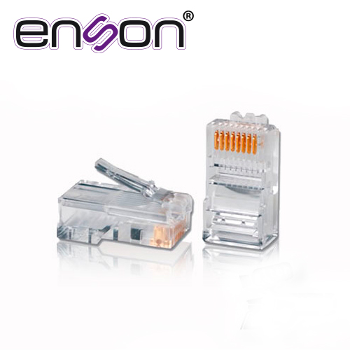 CONECTOR RJ45 PARA CABLE UTP CAT5E ENSON RJ45-CAT5E DE 8 PINES VELOCIDAD DE HASTA 100MBPS 10pzs - Image 3