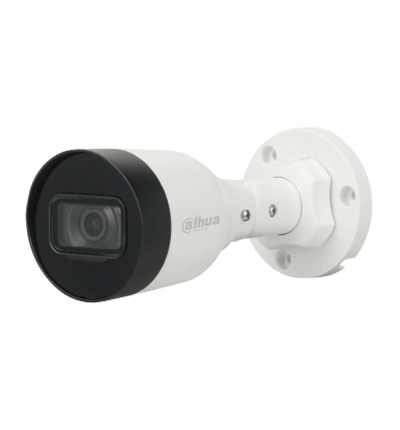 Dahua IPC-HFW1230S1-A-S6 - Cámara IP Bullet de 2MP, lente de 2.8mm, ángulo de visión de 102 grados, micrófono integrado, compresión H.265+, IR de 30m, protección IP67, PoE, DWDR /