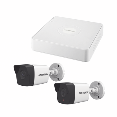 KIT IP 1080p / NVR de 4 Canales / 2 Cámaras Bala IP (Micrófono Integrado) - Imagen 2