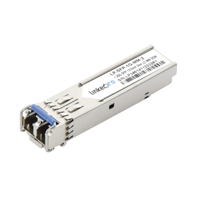 Transceptor SFP (Mini GBIC) para Fibra Multimodo / 1.25 Gbps / Conectores LC, Dúplex / Hasta 2 km