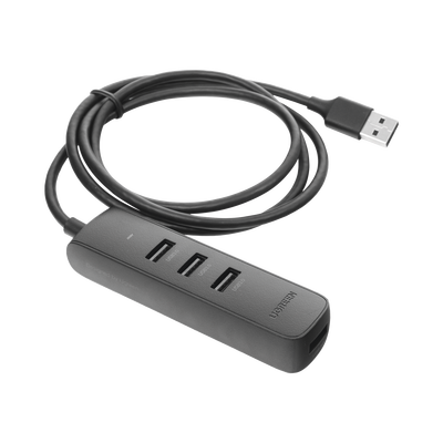 HUB USB 3.0 a 4 Puertos USB 3.0 (5Gbps) / Cable de 1 Metro / Indicador Led / Ideal para Transferencia de Datos / Entrada Tipo C para alimentar equipos de mayor consumo como discos duros / Color Negro / 4 en 1 - Image 5