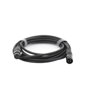 Cable para Micrófono XLR Tipo Canon Macho a Hembra / 5 Metros Plug & Play / Antiinterferencias / Triple Blindaje / Alta Calidad / Color Negro